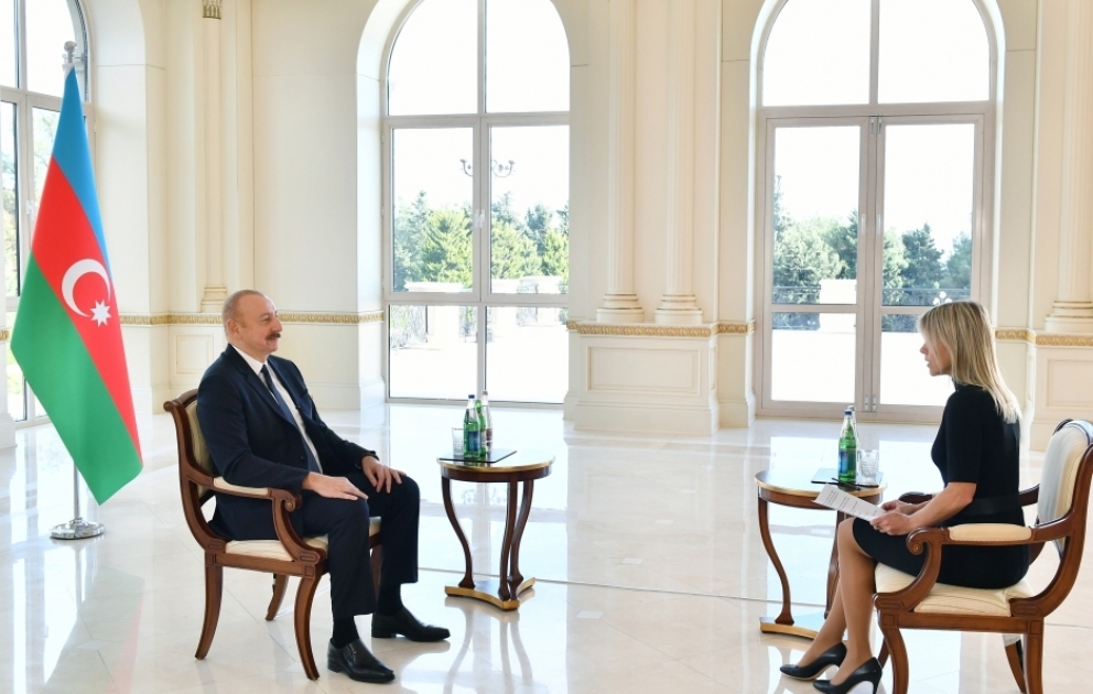 Präsident Ilham Aliyev im Interview mit dem “Euronews” VIDEO