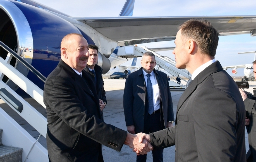 Azərbaycan Prezidenti İlham Əliyev Serbiyaya işgüzar səfərə gəlib VİDEO