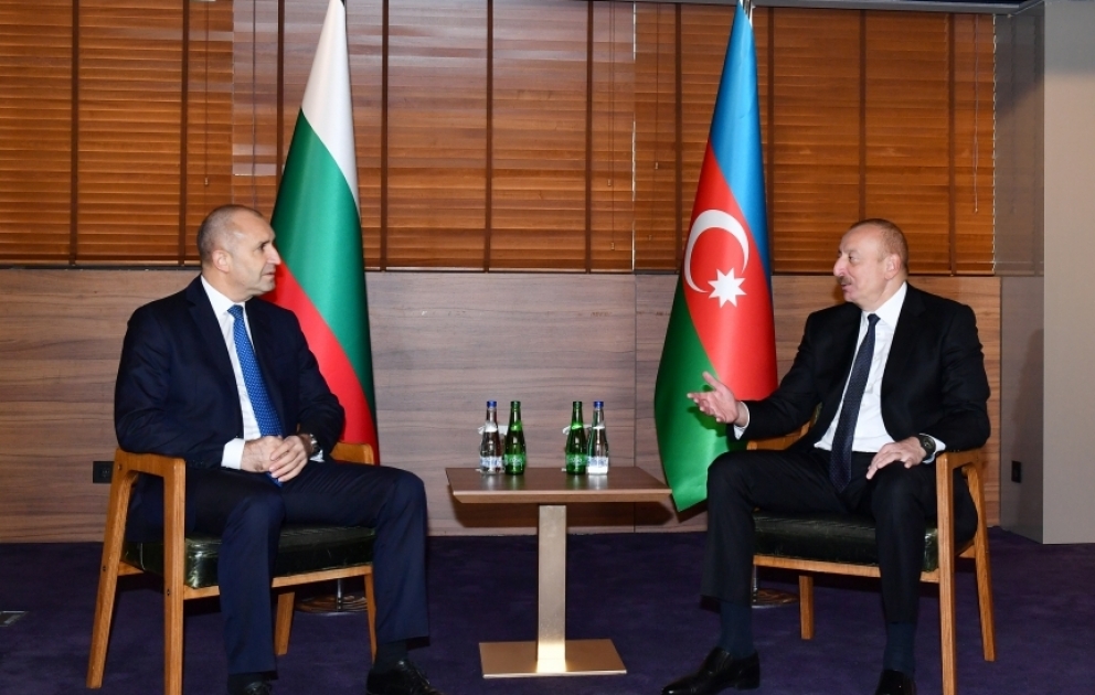 Präsident von Aserbaidschan Ilham Aliyev und Präsident von Bulgarien Rumen Radev treffen sich unter vier Augen VIDEO