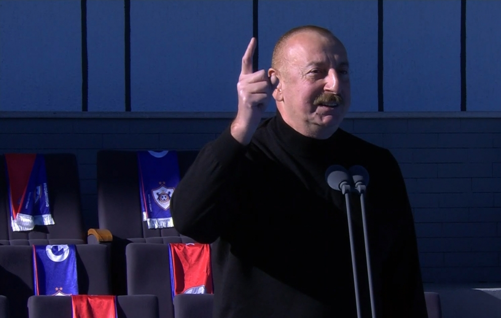 Azərbaycan Prezidenti: Bir neçə aydan sonra Ağdam şəhərində “İmarət” stadionunun yenidən inşasına başlanılacaq VİDEO