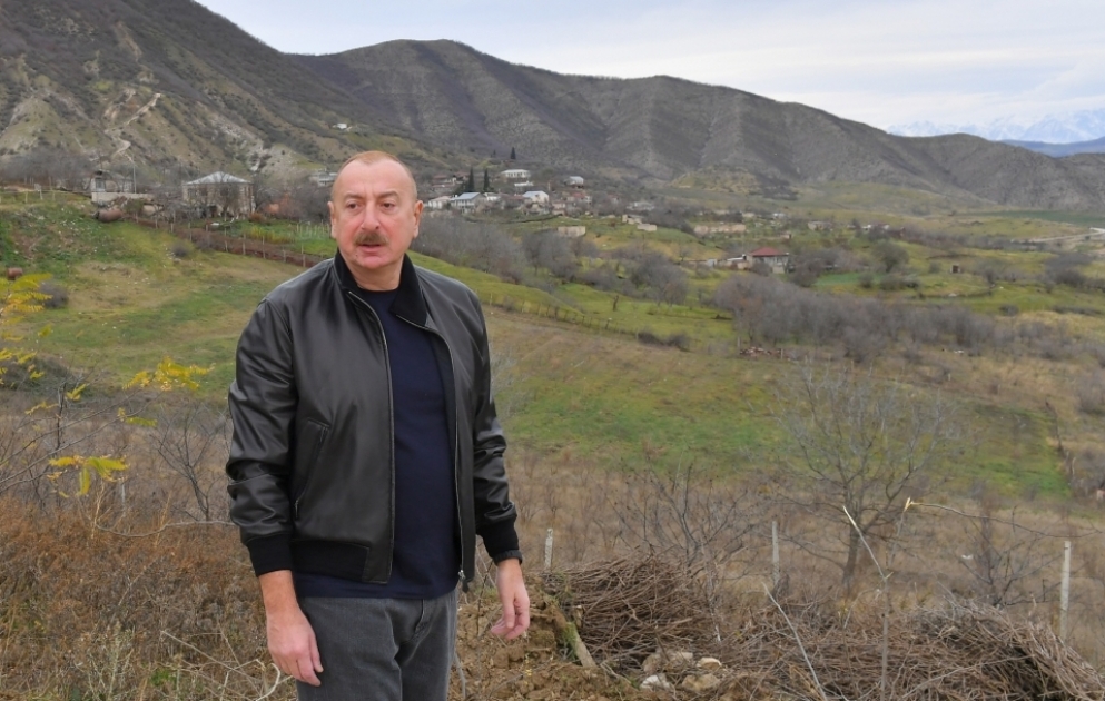 President Ilham Aliyev visited village of Nakhchivanli in Khojaly district VIDEO