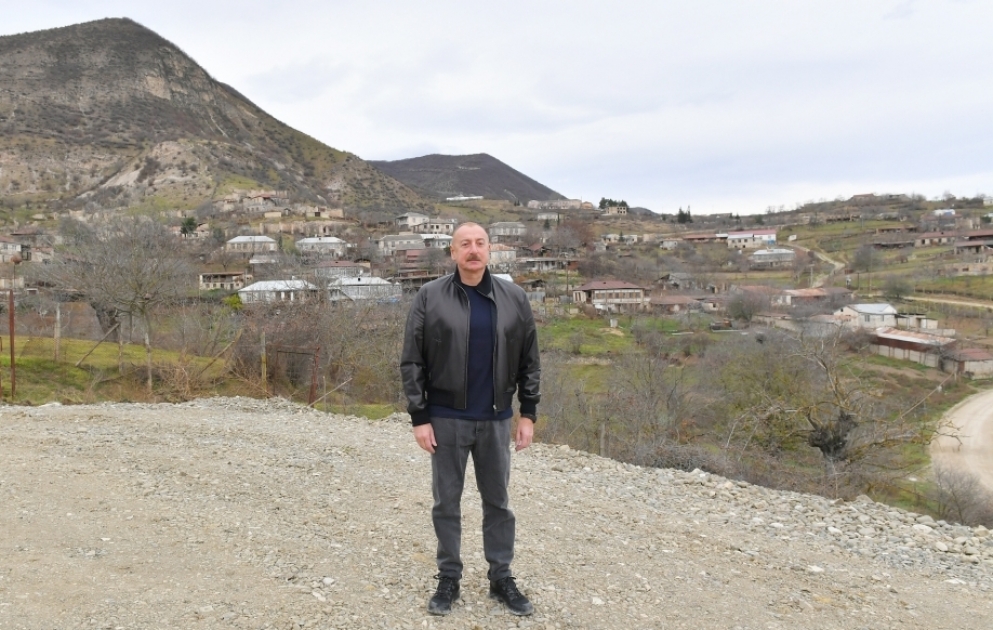 President Ilham Aliyev visited village of Pirjamal in Khojaly district VIDEO