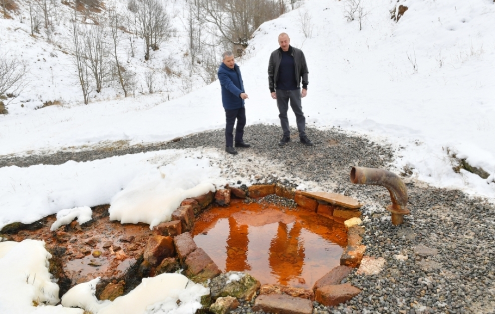 Le président Aliyev visite la source Tourchsou dans le district de Choucha  MIS A JOUR VIDEO