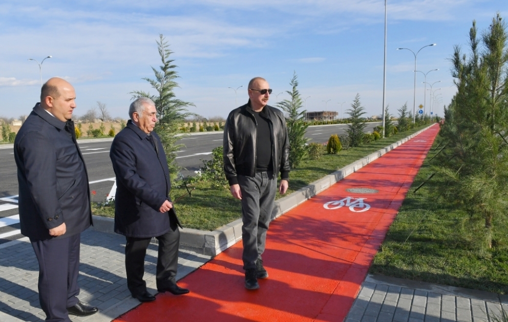 Ağdam şəhərinin daxili yollarında aparılan işlərlə tanışlıq VİDEO