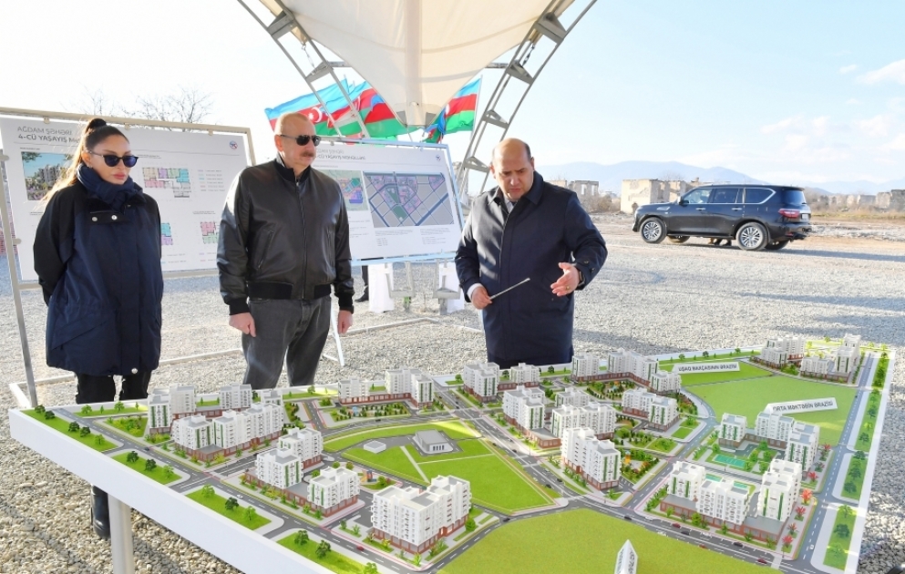 Foundation stone was laid for 4th residential complex in Aghdam city VIDEO
