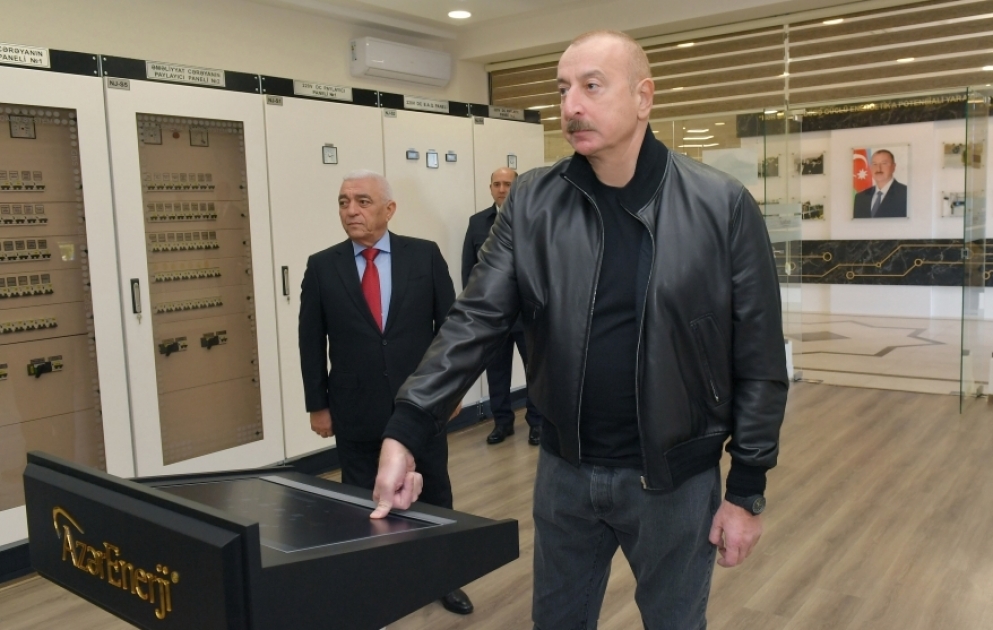 Поездка Президента Ильхама Алиева и первой леди Мехрибан Алиевой в Агдамский район Состоялось открытие 110/35/10-киловольтной узловой подстанции «Агдам» ОАО «AзерЭнержи» ВИДЕО