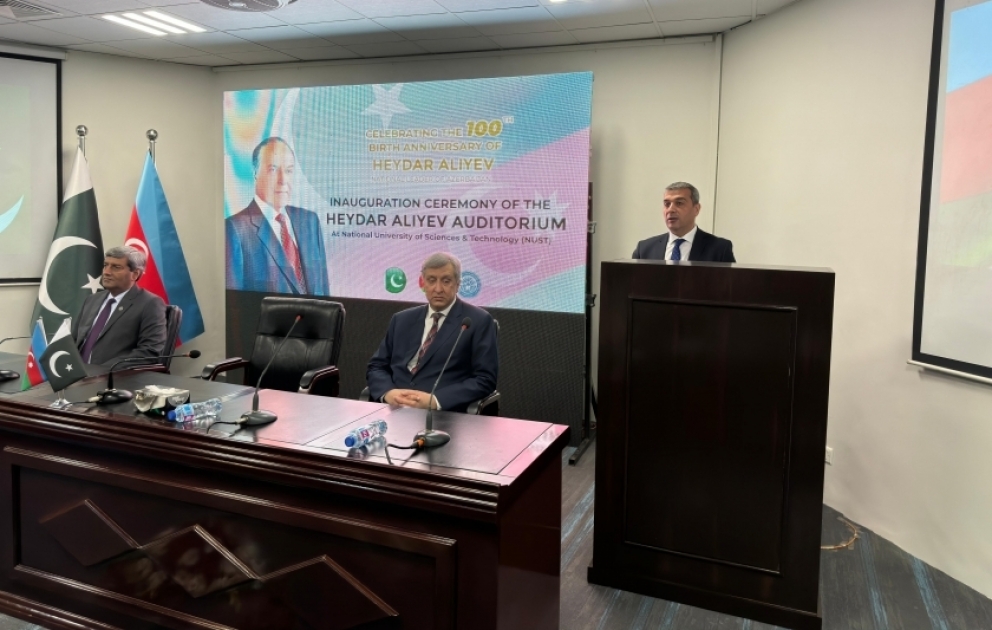Pakistanın nüfuzlu ali təhsil ocağında Ulu Öndər Heydər Əliyevin adını daşıyan auditoriya açılıb VİDEO