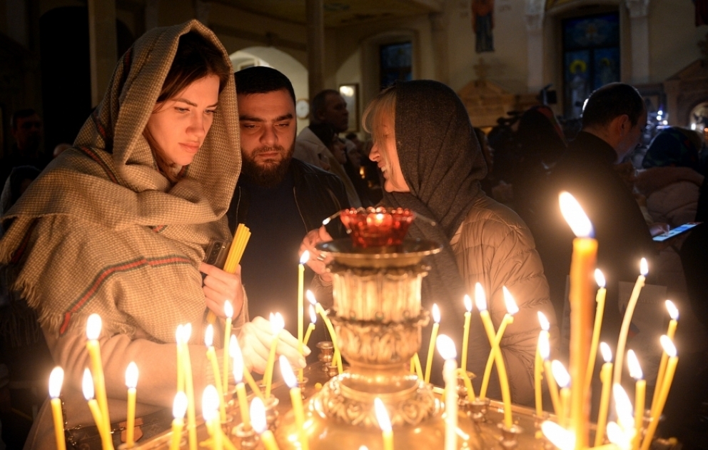 Azərbaycanın Pravoslav Xristian İcması Milad bayramını qeyd edir VİDEO