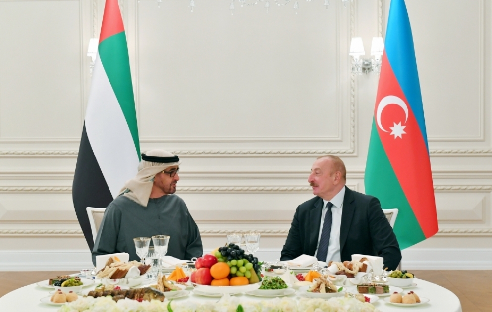 Ali qonağın şərəfinə rəsmi ziyafət VİDEO