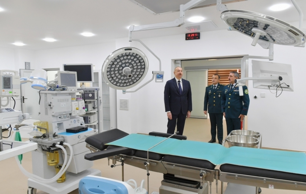 Le président Aliyev participe à l’inauguration d’un nouvel hôpital militaire  MIS A JOUR VIDEO