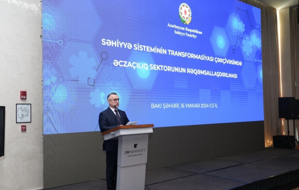 “Səhiyyə sisteminin transformasiyası çərçivəsində əczaçılıq sektorunun rəqəmsallaşdırılması” layihəsinin təqdimatı keçirilib VİDEO