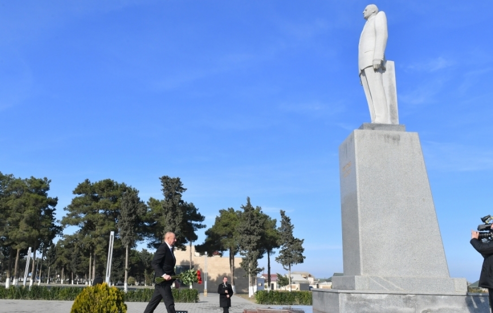 President Ilham Aliyev visited Neftchala district VIDEO