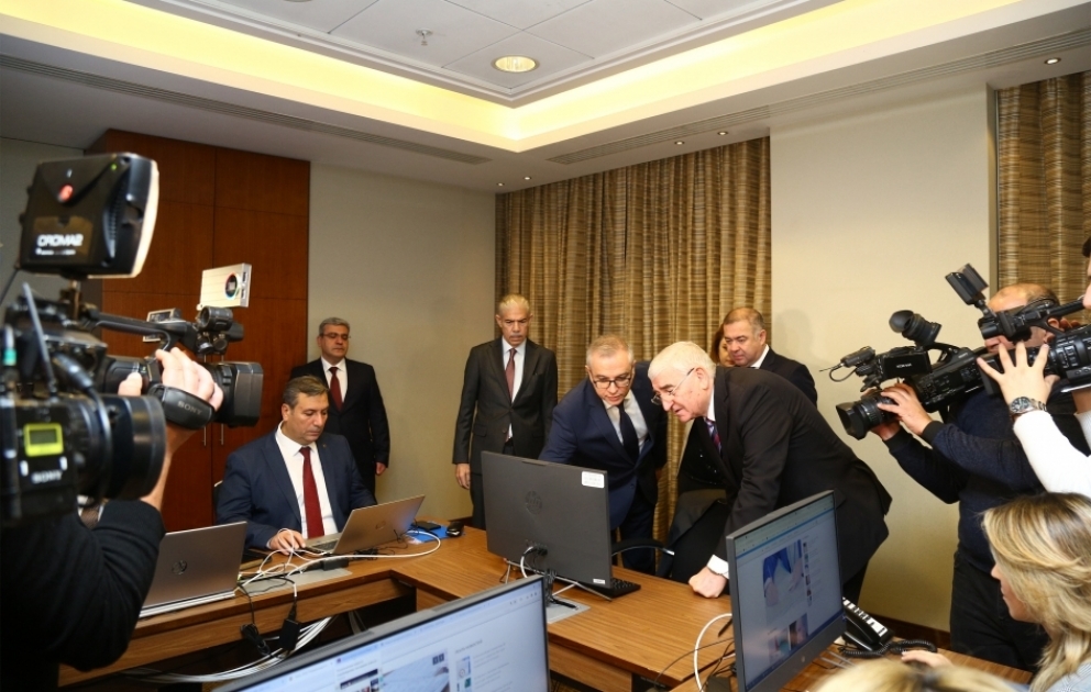 Azerbaijani CEC Chairman visits "Election - 2024" Independent Media Center VİDEO