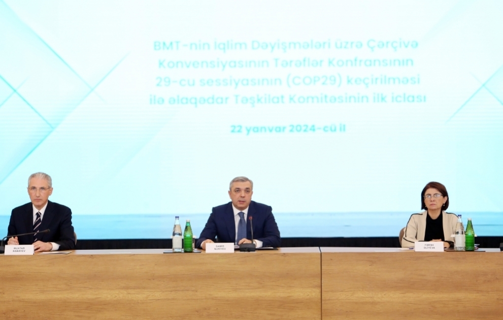 COP29 ilə əlaqədar Təşkilat Komitəsinin ilk iclası keçirilib VİDEO