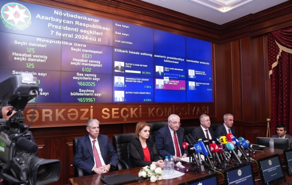 İlham Əliyev seçicilərin 92,05 faizinin səsini qazanaraq seçkilərin qalibi olub VİDEO