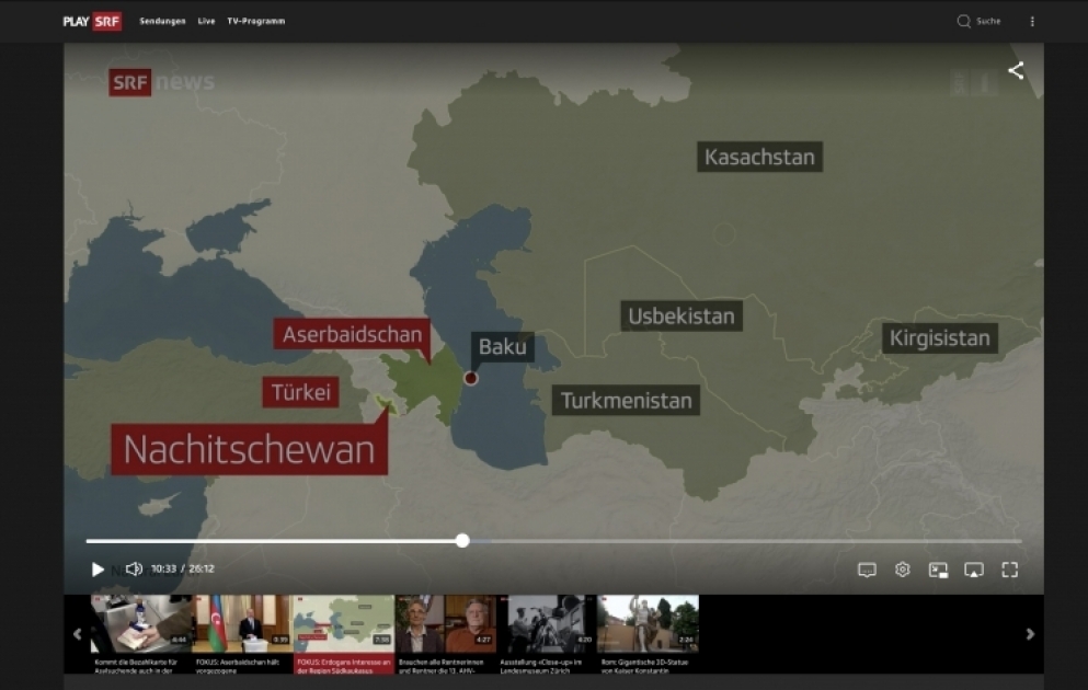 Swiss SRF Radio & Television airs reportage on snap presidential election in Azerbaijan and region`s geopolitical situation VIDEO
