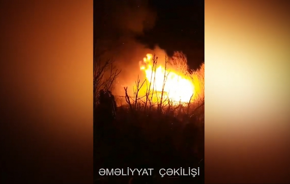 Zəngilan rayonu ərazisində açıq sahədə yanğın baş verib VİDEO