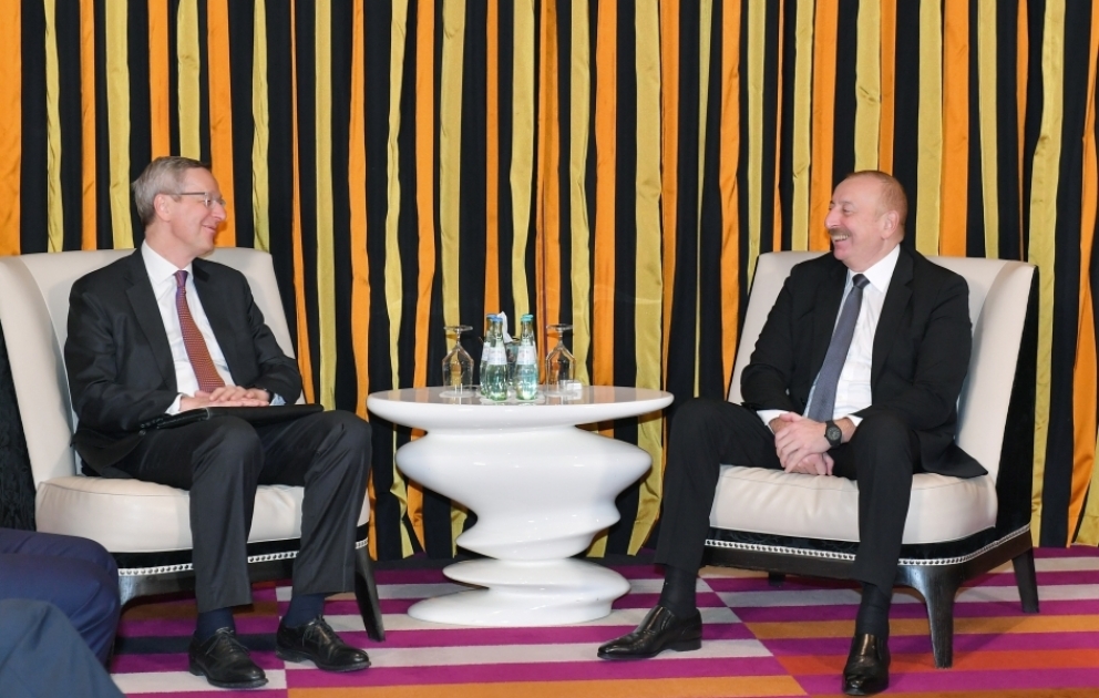 President of Azerbaijan Ilham Aliyev met with Managing Director of German Eastern Business Association in Munich VIDEO