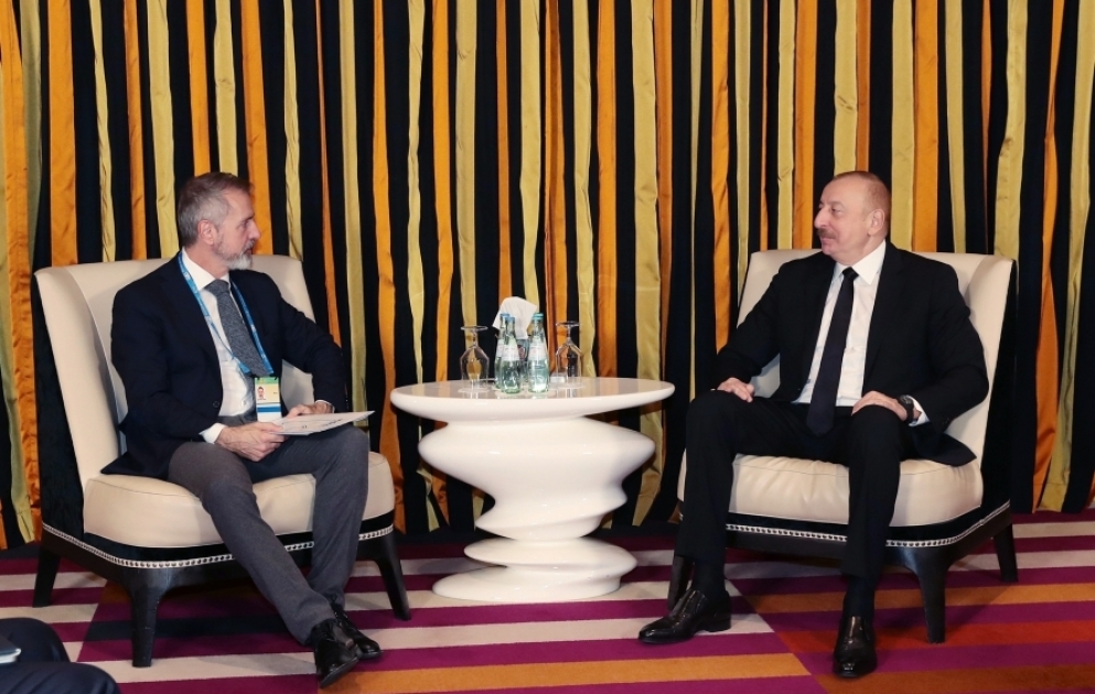 President of Azerbaijan Ilham Aliyev met with Chairman of Board of Directors of Indra in Munich VIDEO