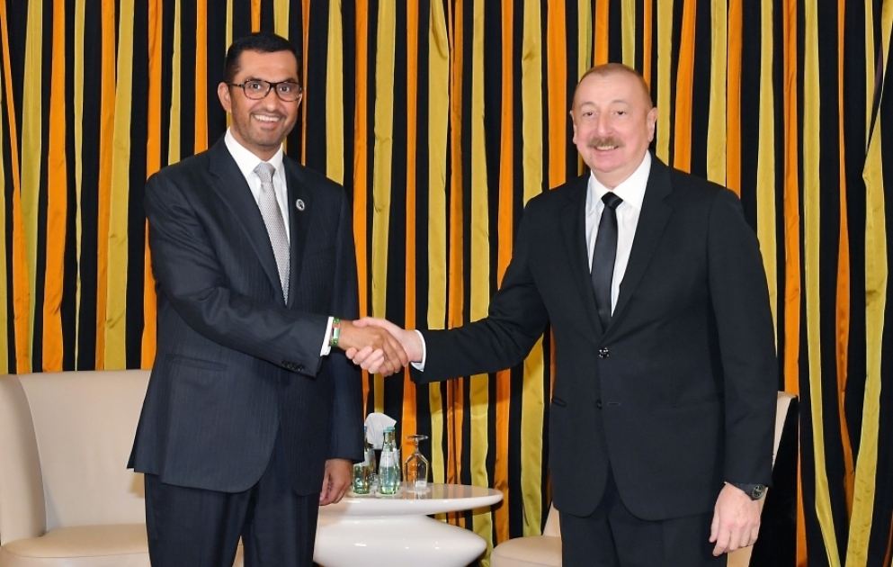 President of Azerbaijan Ilham Aliyev met with UAE Minister of Industry and Advanced Technology in Munich VIDEO