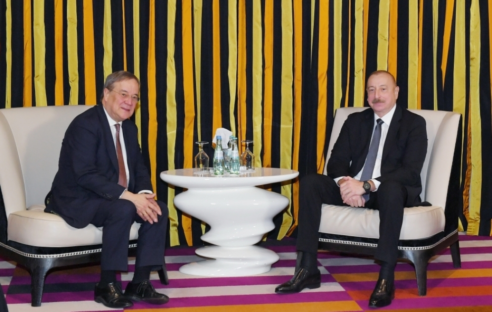 Prezident İlham Əliyev ilə Bundestaqın üzvü Armin Laşetin Münxendə görüşü olub VİDEO