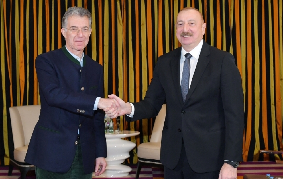 Prezident İlham Əliyev Münxen Təhlükəsizlik Konfransının sədri ilə görüşüb  YENİLƏNİB VİDEO