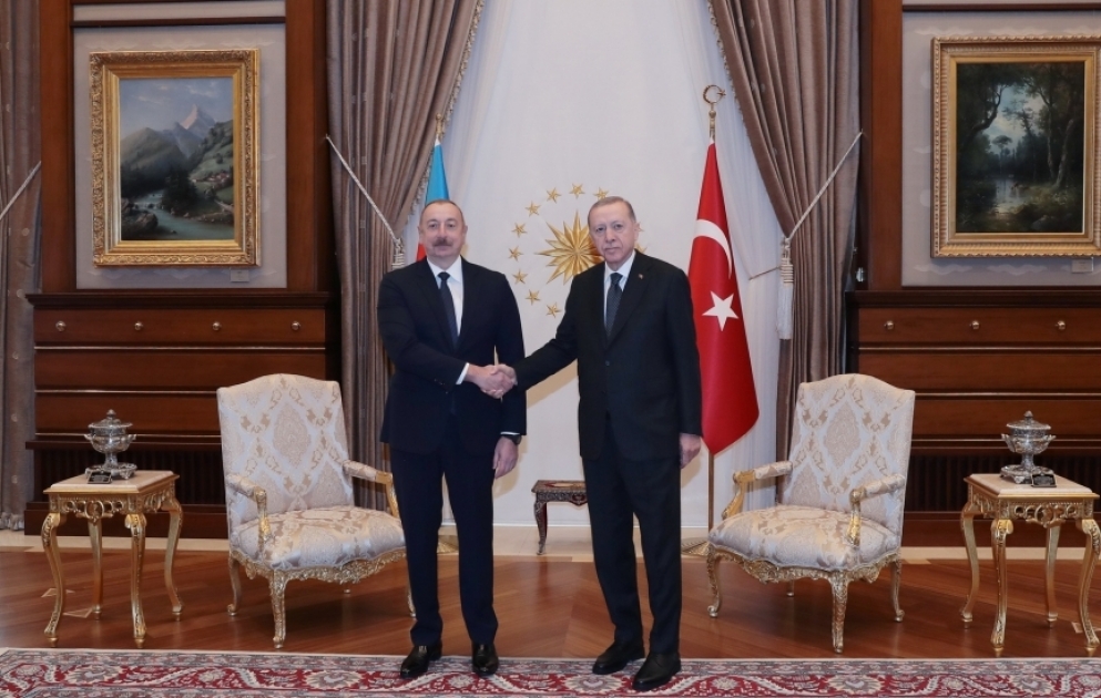 Azərbaycan Prezidenti İlham Əliyevin və Türkiyə Prezidenti Rəcəb Tayyib Ərdoğanın təkbətək görüşü olub  YENİLƏNİB VİDEO