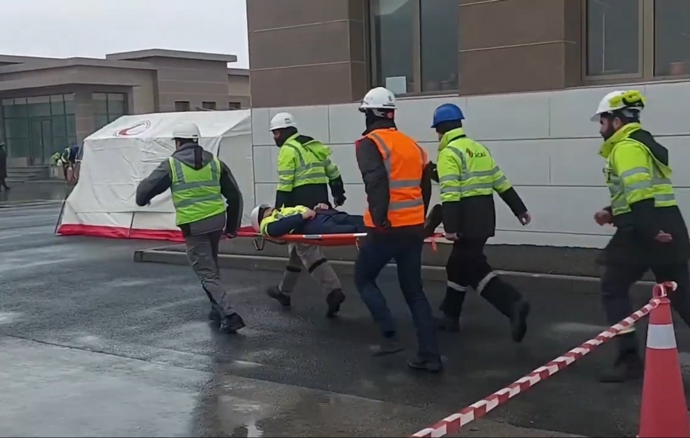 FHN-in Sumqayıt Regional Mərkəzi obyekt mülki müdafiə məşqi keçirib VİDEO