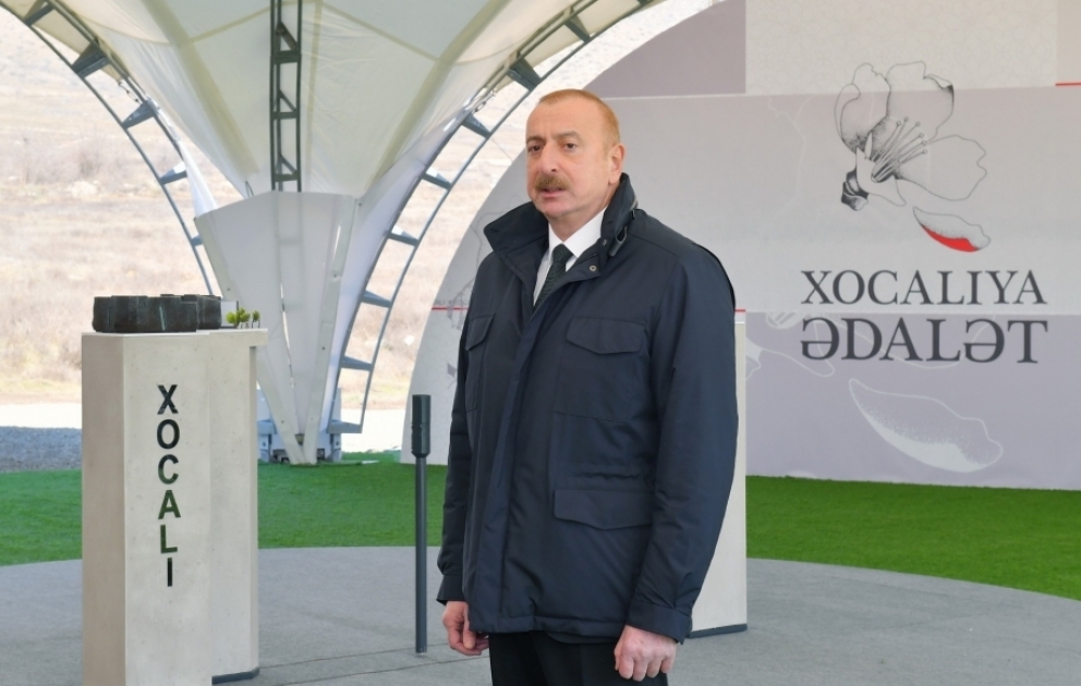 Prezident: Xocalı soyqırımını inkar etmək ədalətsizlik və vicdansızlıqdır VİDEO
