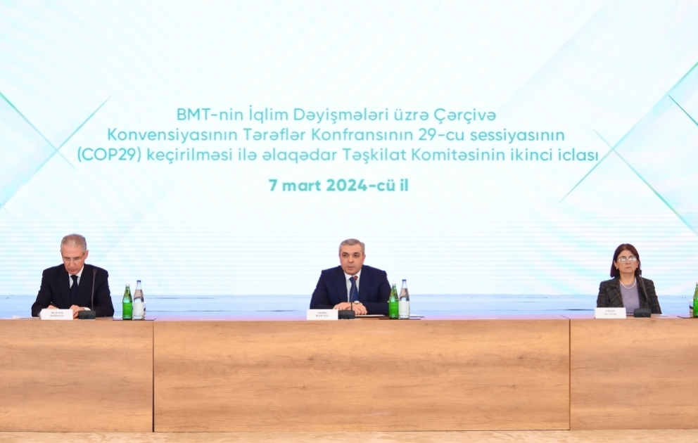 COP29 ilə əlaqədar Təşkilat Komitəsinin ikinci iclası keçirilib VİDEO