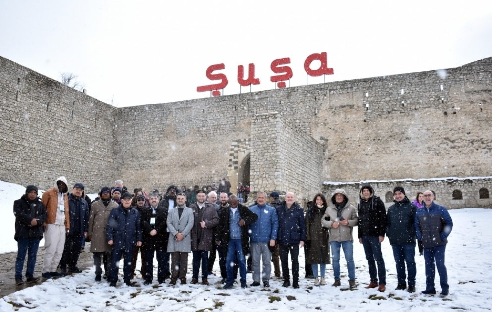 Participants of international conference tour historical sites of Shusha VIDEO