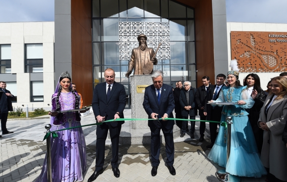 Azərbaycan və Qazaxıstan prezidentləri Füzulidə Kurmanqazı adına Uşaq Yaradıcılıq Mərkəzinin açılış mərasimində iştirak ediblər YENİLƏNİB VİDEO