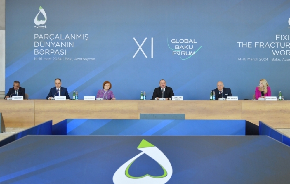 11. Globales Baku Forum zum Thema “ Reparatur der gebrochenen Welt“ Präsident Ilham Aliyev nimmt am Forum teil VIDEO