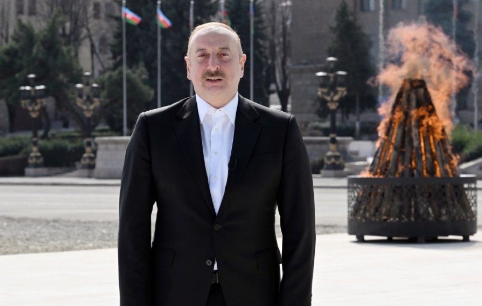Президент Ильхам Алиев: Я уже в четвертый раз развожу праздничный костер на освобожденной карабахской земле ВИДЕО