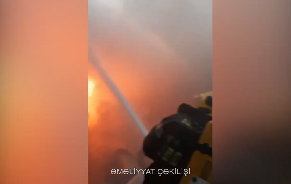 FHN: “Binə” Ticarət Mərkəzində baş vermiş yanğın qısa müddətdə söndürülüb VİDEO