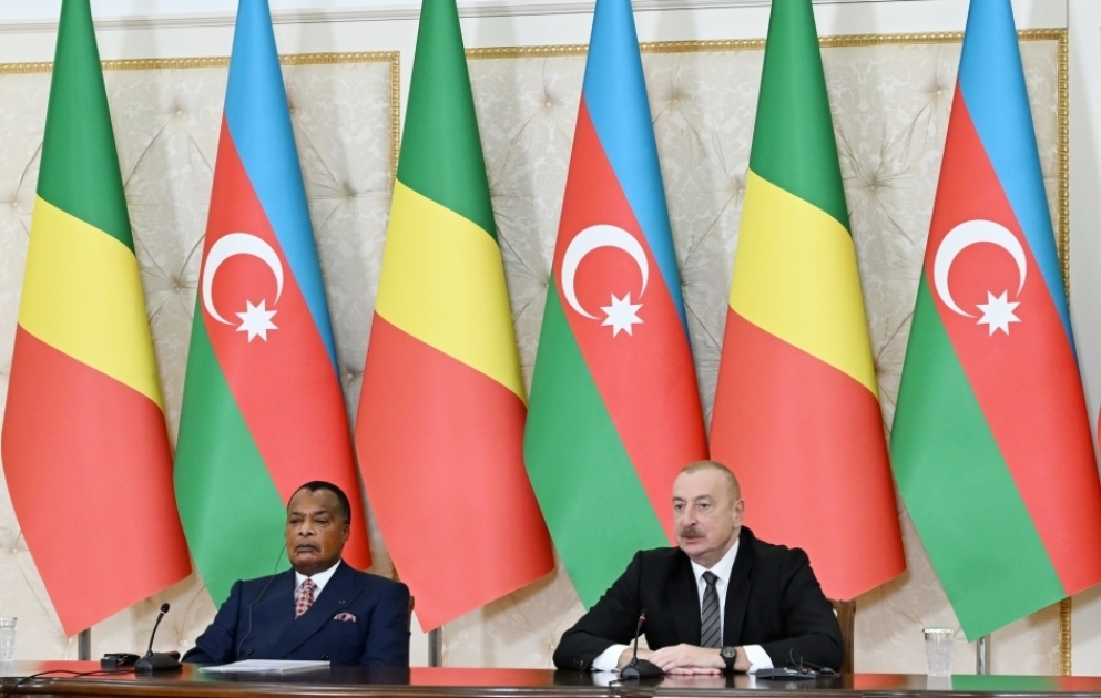 Azerbaijani and Congolese presidents made press statements VIDEO