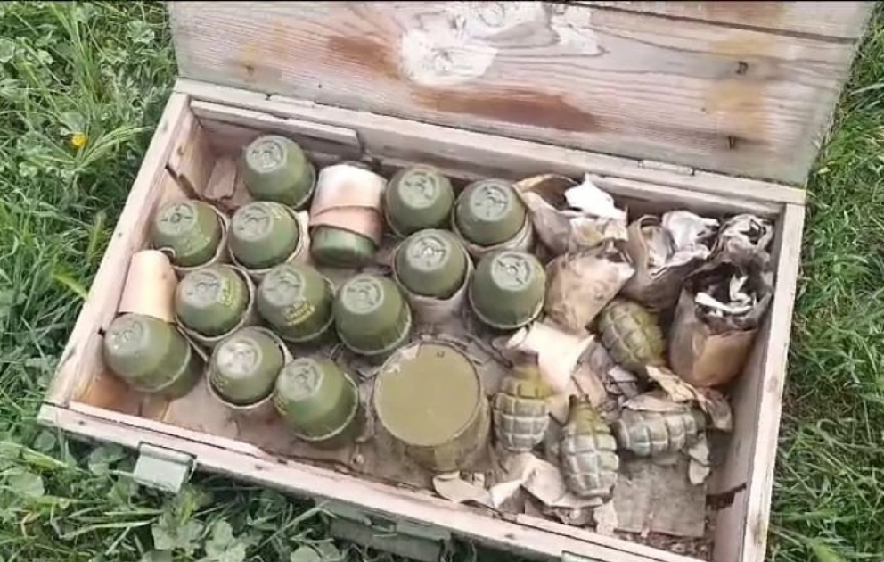 Cəbrayılda əl qumbaraları aşkarlanıb VİDEO