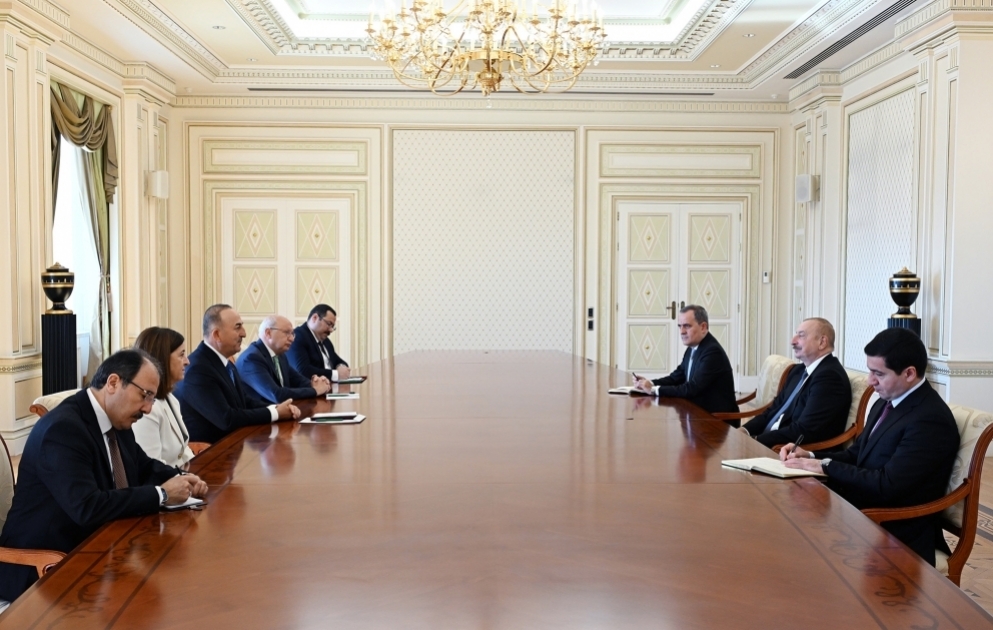President Ilham Aliyev received member of Grand National Assembly of Türkiye Mevlüt Çavuşoğlu VIDEO