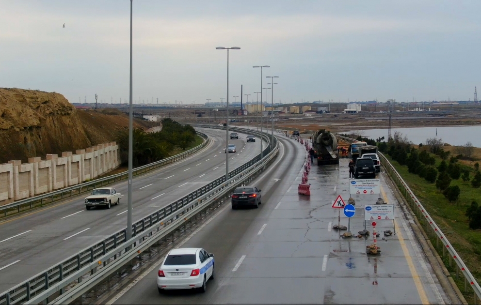 Zığ-Hava limanı avtomobil yolunda təmir-bərpa işlərinə başlanılıb VİDEO