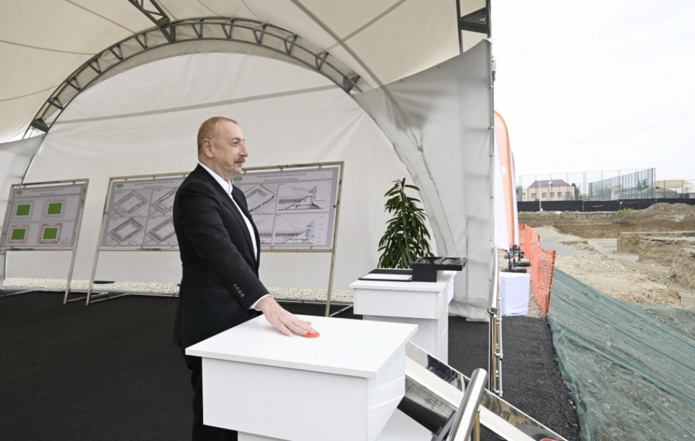 Gəncə şəhər stadionunun təməli qoyulub  YENİLƏNİB VİDEO