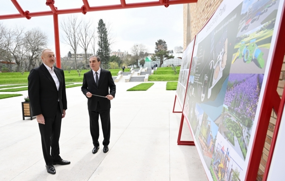 Visite du chantier du Complexe du Parc écologique à Gandja  MIS A JOUR  VIDEO