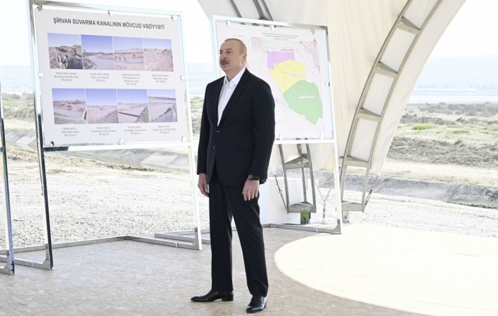 Präsident Ilham Aliyev: Projekt der Wasserentsalzung im Kaspischen Meer ist im Gange VIDEO