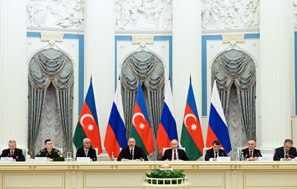 Joint meeting was held between Azerbaijani and Russian Presidents with railway veterans and workers on the occasion of the 50th anniversary of the Baikal-Amur Mainline VIDEO