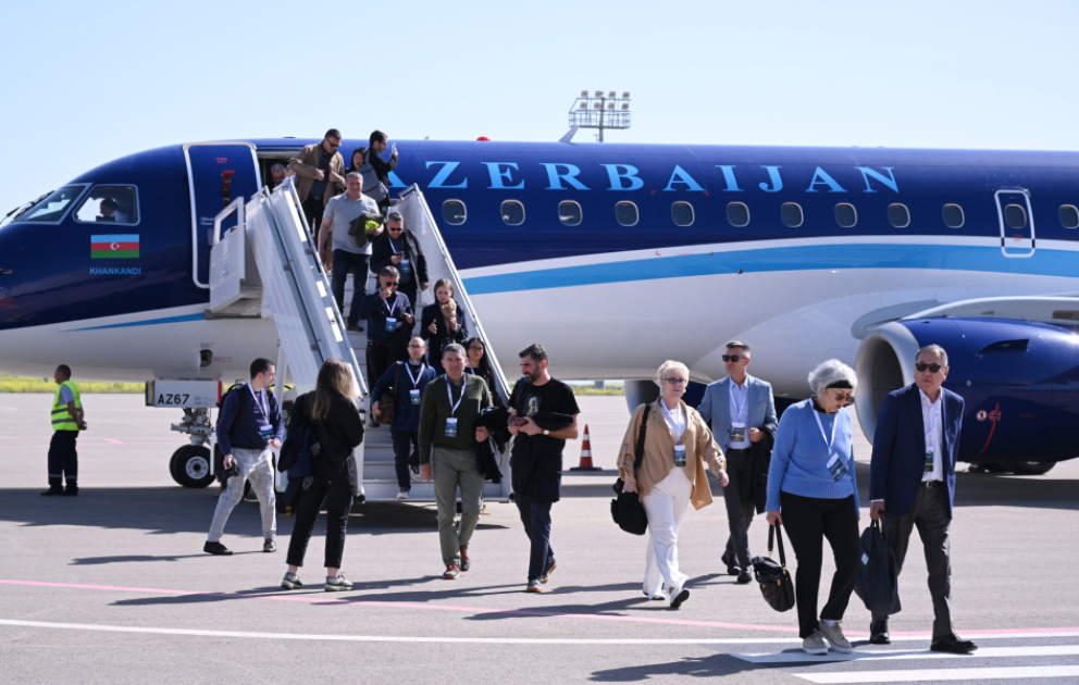 Participants of international forum kick off visit to liberated territories VIDEO