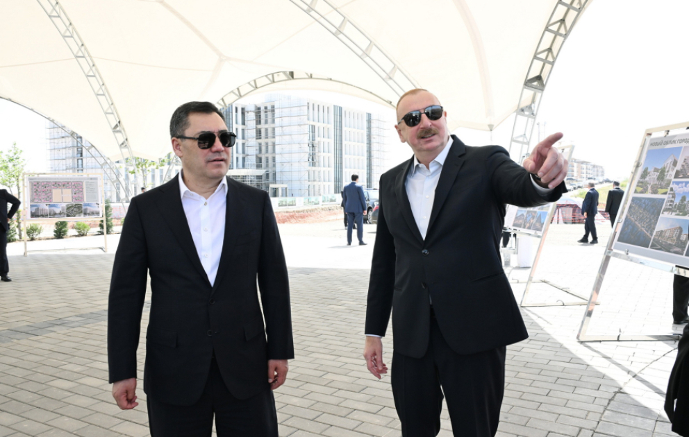 Azərbaycan və Qırğızıstan prezidentləri Ağdam şəhərində olublar  YENİLƏNİB VİDEO