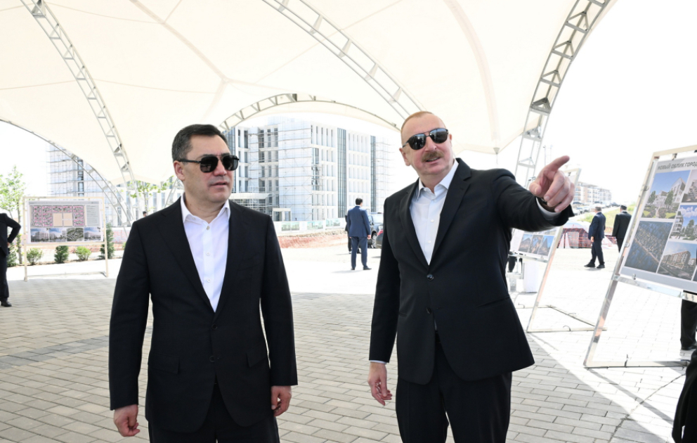 Les présidents azerbaïdjanais et kirghiz se déplacent à Aghdam  MIS A JOUR VIDEO