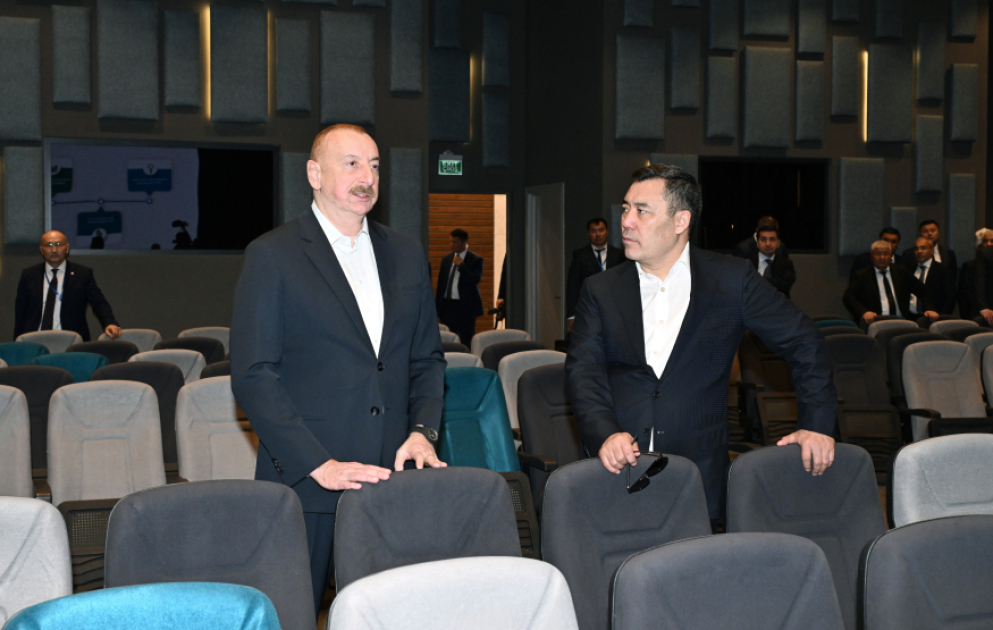 Präsidenten von Aserbaidschan und Kirgisistan lernen Aghdam Konferenzzentrum kennen  AKTUALISIERT  VIDEO