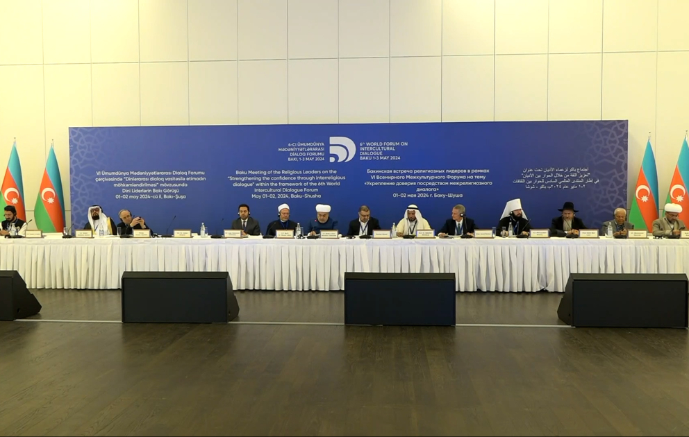 VI Ümumdünya Mədəniyyətlərarası Dialoq Forumu çərçivəsində Dini liderlərin Bakı görüşü təşkil olunub VİDEO