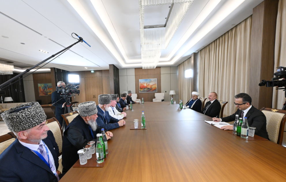 President Ilham Aliyev received delegation of muftis of Russia’s North Caucasus region VIDEO