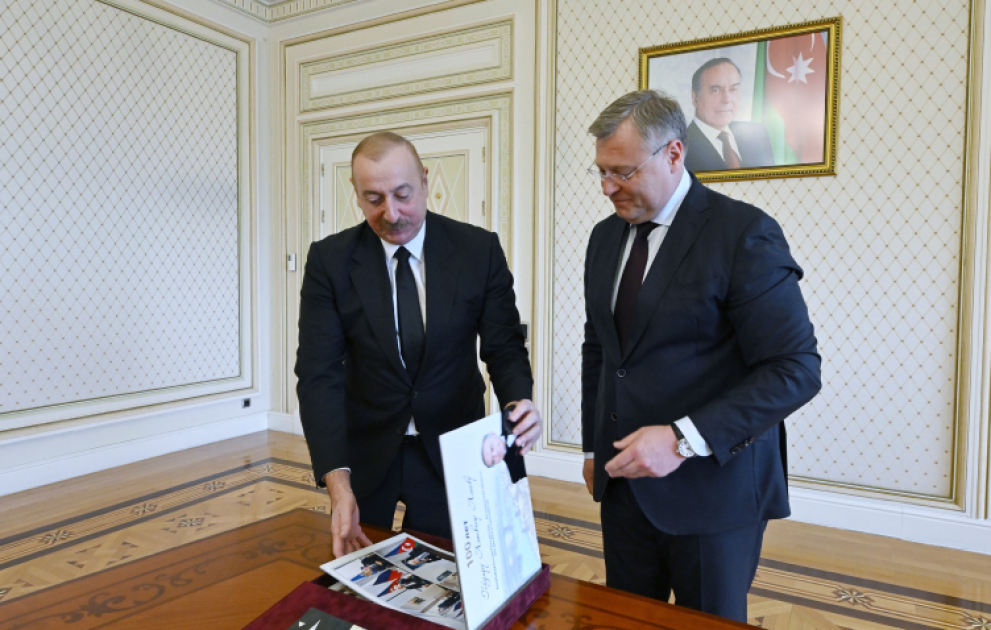 President Ilham Aliyev received Governor of Astrakhan Region of Russia VIDEO